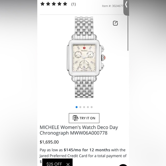 MICHELE Women's Watch Deco Day Chronograph MWW06A000778 new battery